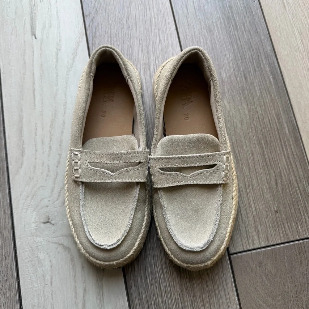Zara Kids Beige Moccasins